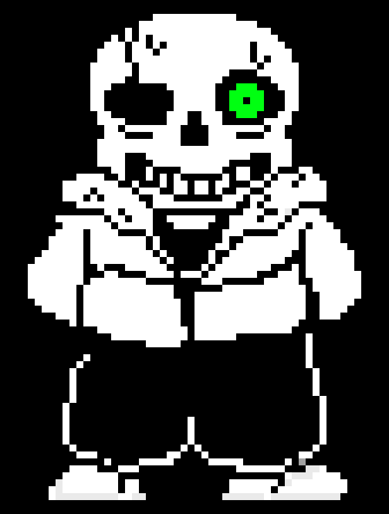 [9664c4] ACERTALE - Sans battle sprite v1 (Green eye V2 FIXED)