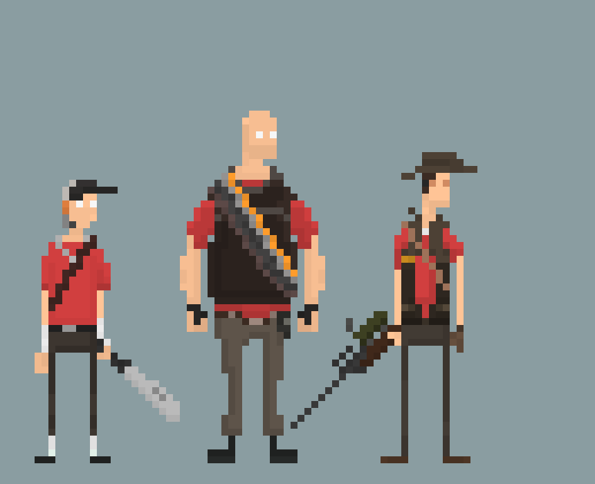 TF2 Scout, Heavy, Sniper