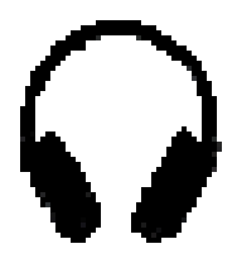 [345a6b] headphone pixel art