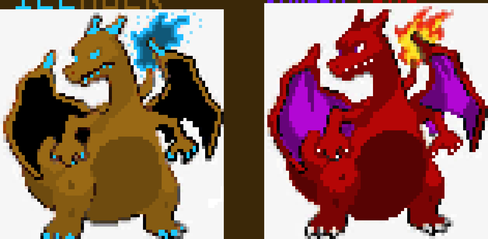 [5bbfe9] ICE ROCK CHARIZARD NEXT TO CHARIZARD DRAGON