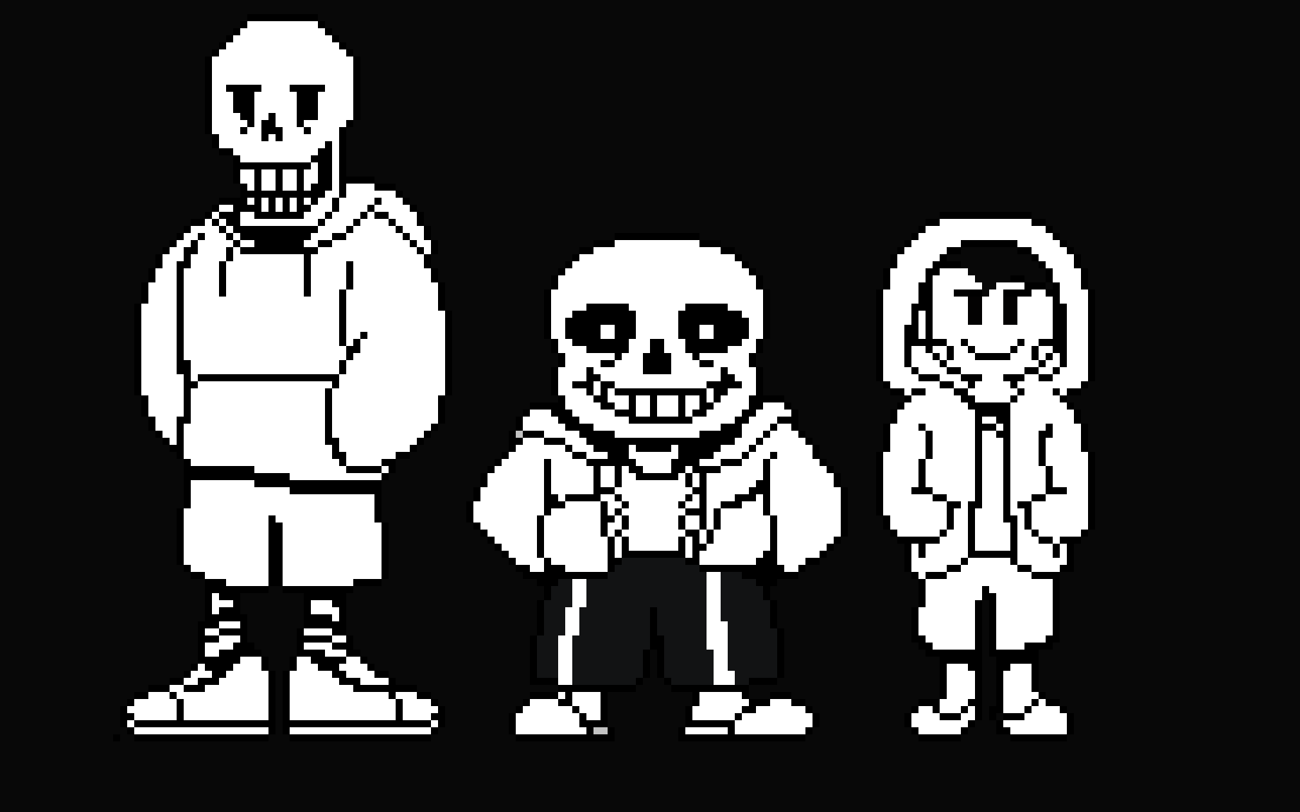 Black and white version : Bad time trio