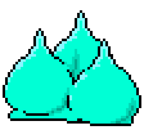 [5b2f3e] -the points of the 3 slime parts begin vibrating- 