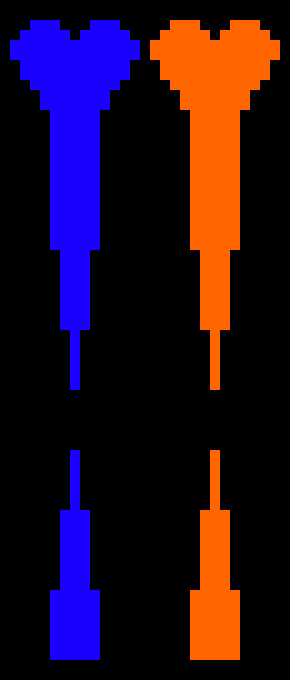 [842b2e] *Blue and Orange Bone Attack*