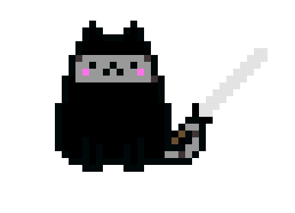 [9664c4] Pusheen Cat is awesome ninja style