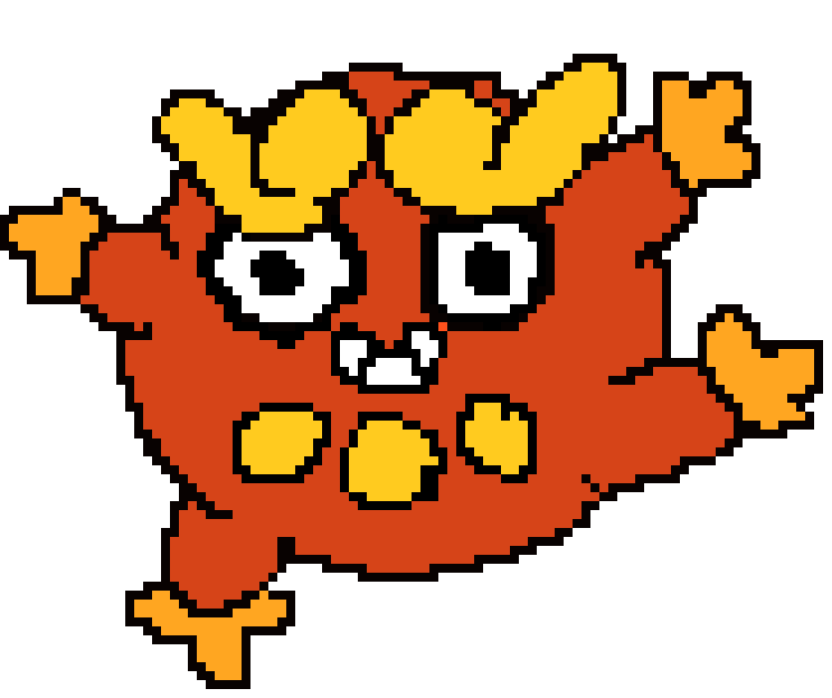 [ebcf49] Darumaka pixel art