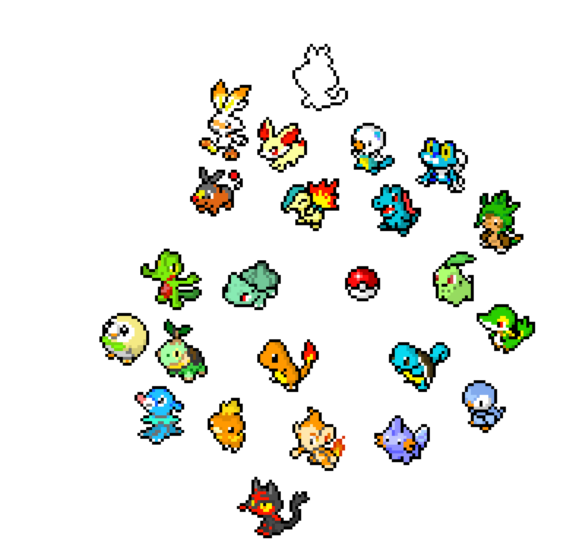 [f359db] Gen 1- 8 starters grookey and sobble unfinished