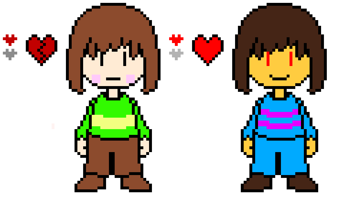 Underswap Chara and Frisk
