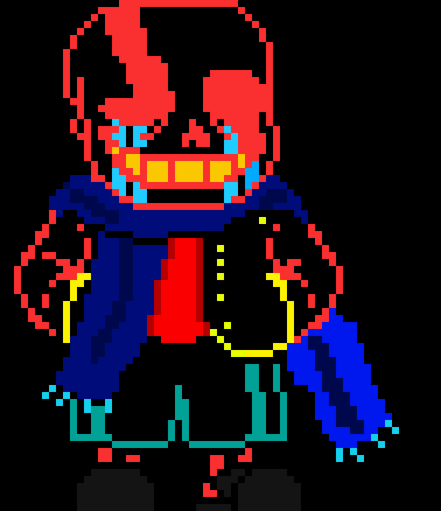 [2fe70b] *blocks the bones* and where do you come in? *fires a giant gaster blaster at corrupt*