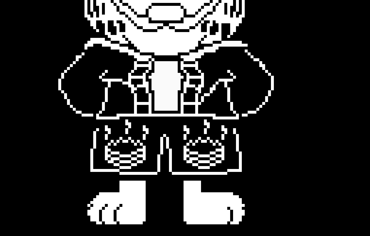 Garfield the cat in sans mode 