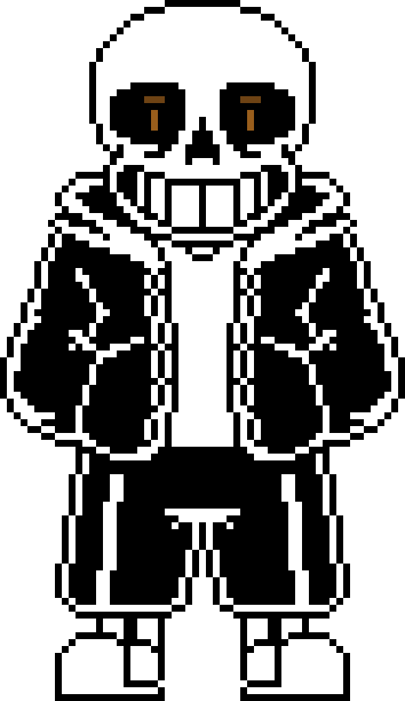 I was gonna help by making the background White but uhh since you already finished it i guess here is just a normal sans sprite.