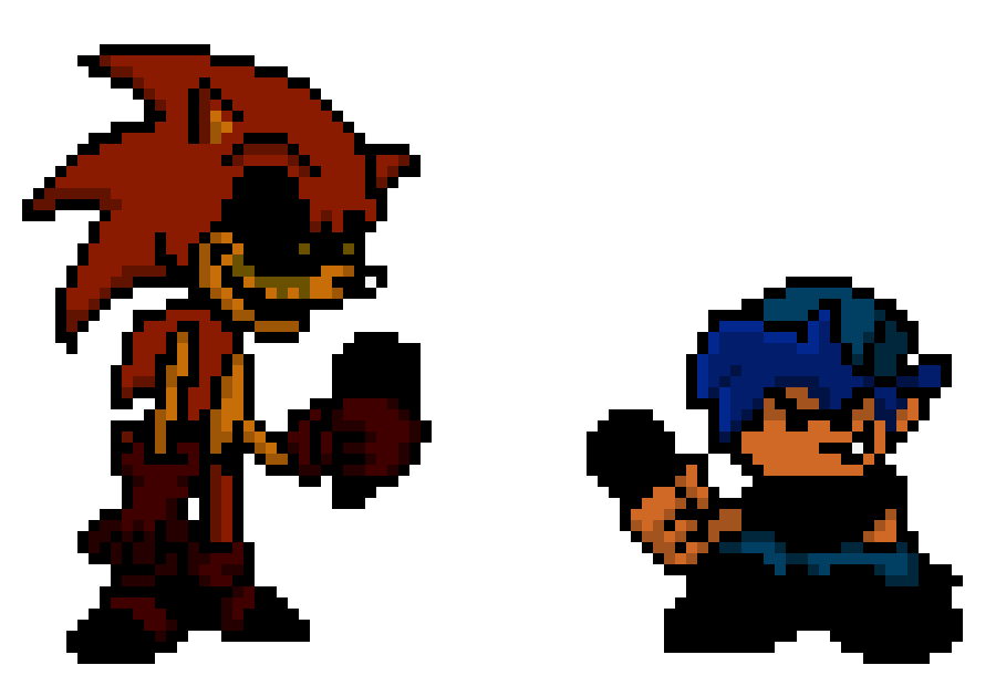 [494b86] Lil' Bluesy vs Mr. Goldster.GOLD the Hedgehog - FNF OC's