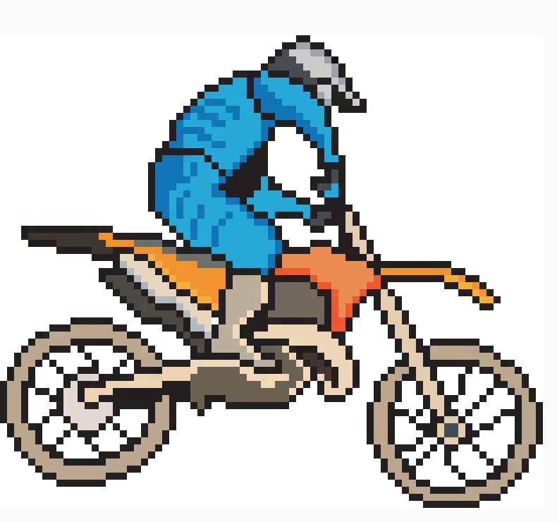 [408ebc] Dirt Bike Pixel Art