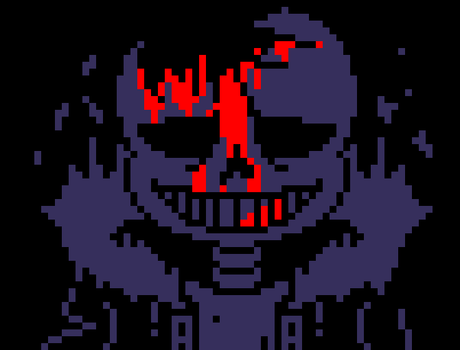 [7ce906] *(His hole seemed to be getting larger..?) -HorrorTale Sans