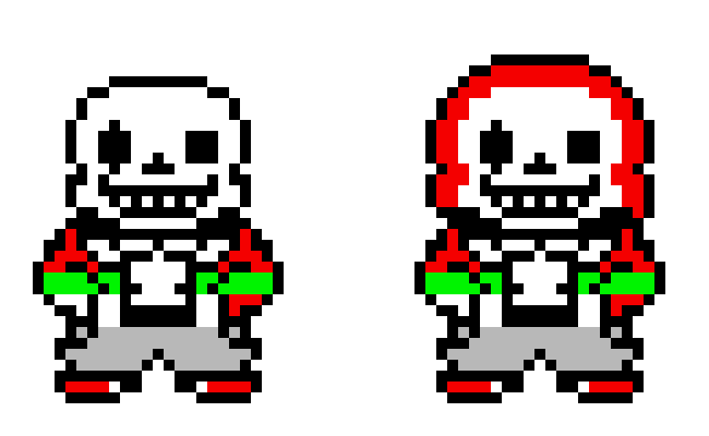 [467c22] HOLIDAY RED!sans overworld sprite
