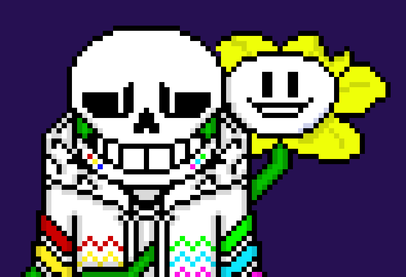 [b63bdb] *Flowey makes Multi walk over to Spin Terror* Hi new f-friend, how's it g-going?