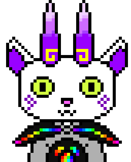 [5b2f3e] -the rainbow streaks are glowing on him, and his eyebrow flames-