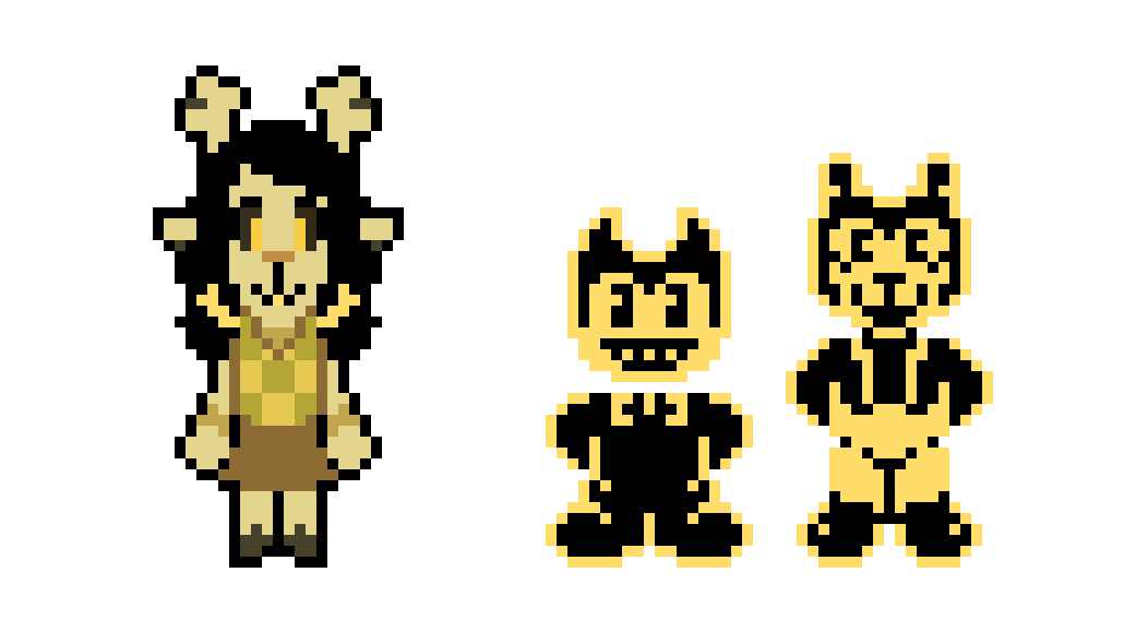 [494b86] Inkrune AU: Inktor's Other Classmates: Maria Ellie Angel, Bendy, and Boris