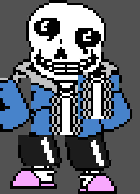 [e8cb42] sans but some 0 IQ idiot drew him
