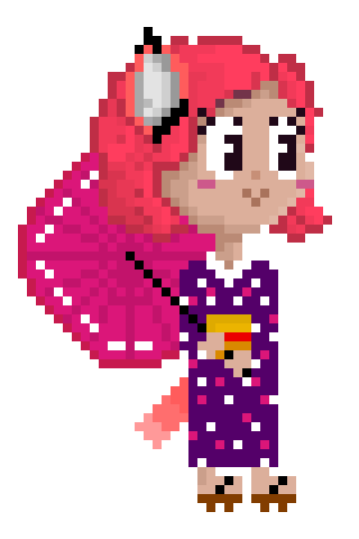 [e490f7] Kimono Fox Loen