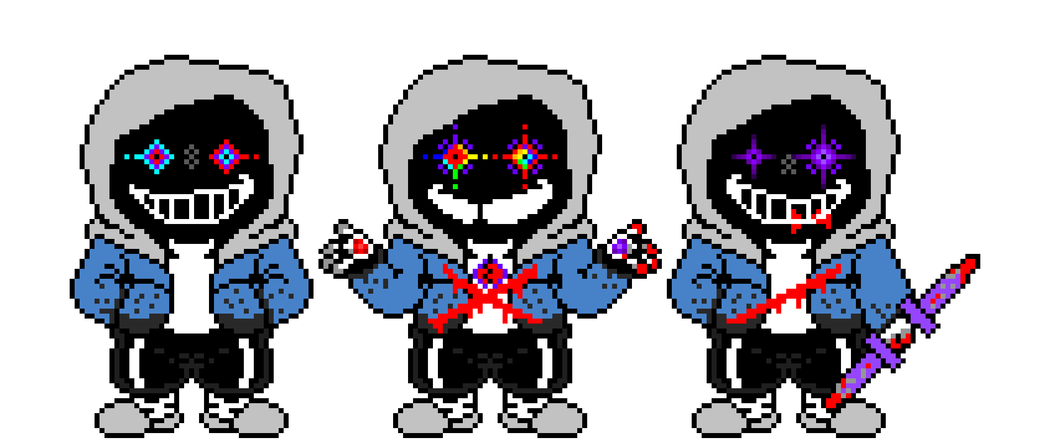 DustDust Sans The Skeleton last Hatred Hardmode Battle Sprite. (V5)