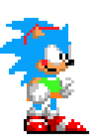 [02487f] Classic Sonic in Classic Amys dress by:Classic Sonamy