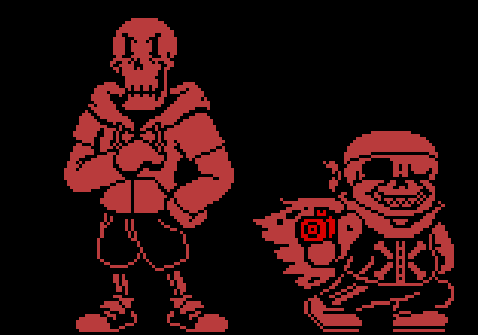 TS! Fellswap Sans and Papyrus Official Battle Sprite.