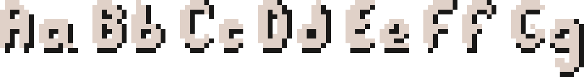 [7c309d] Pixel Font A - G