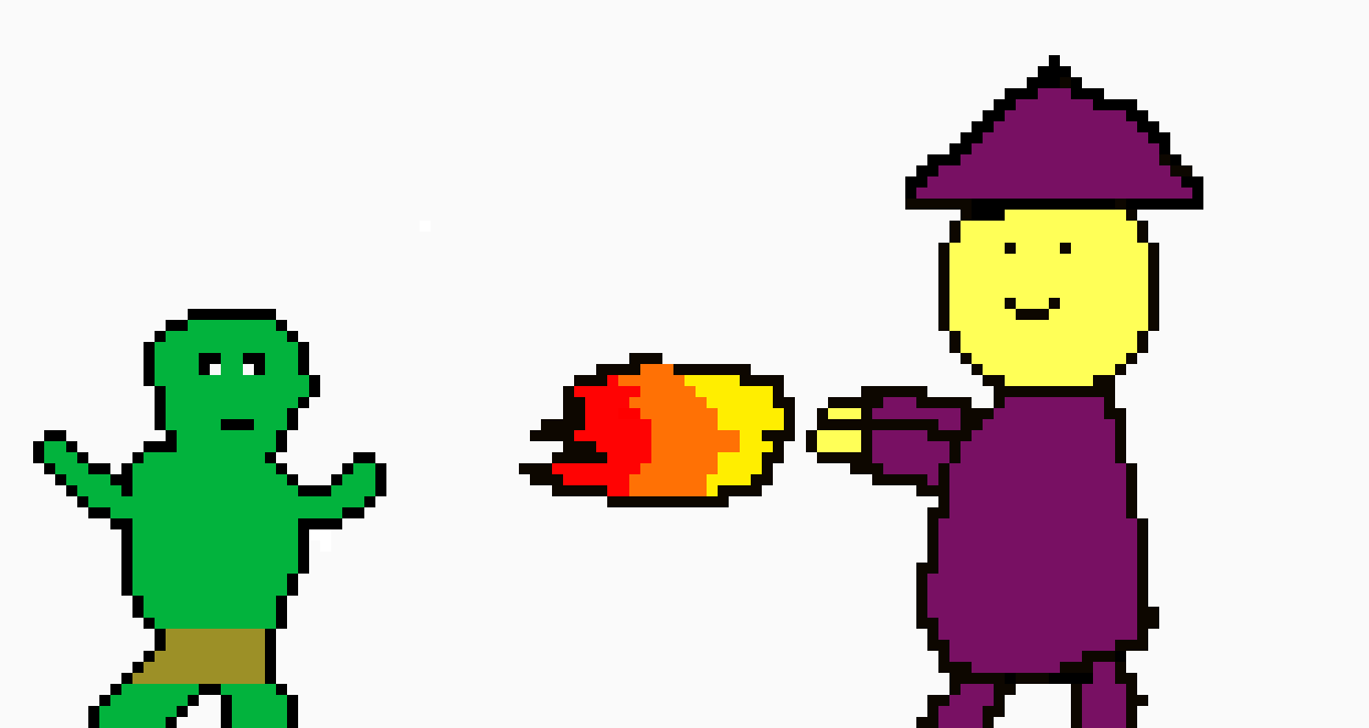 Wizard and goblin