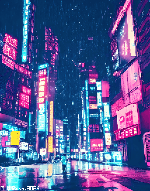 [c46611] Neon Cityscape
