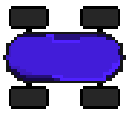[7a079b] Blue Car