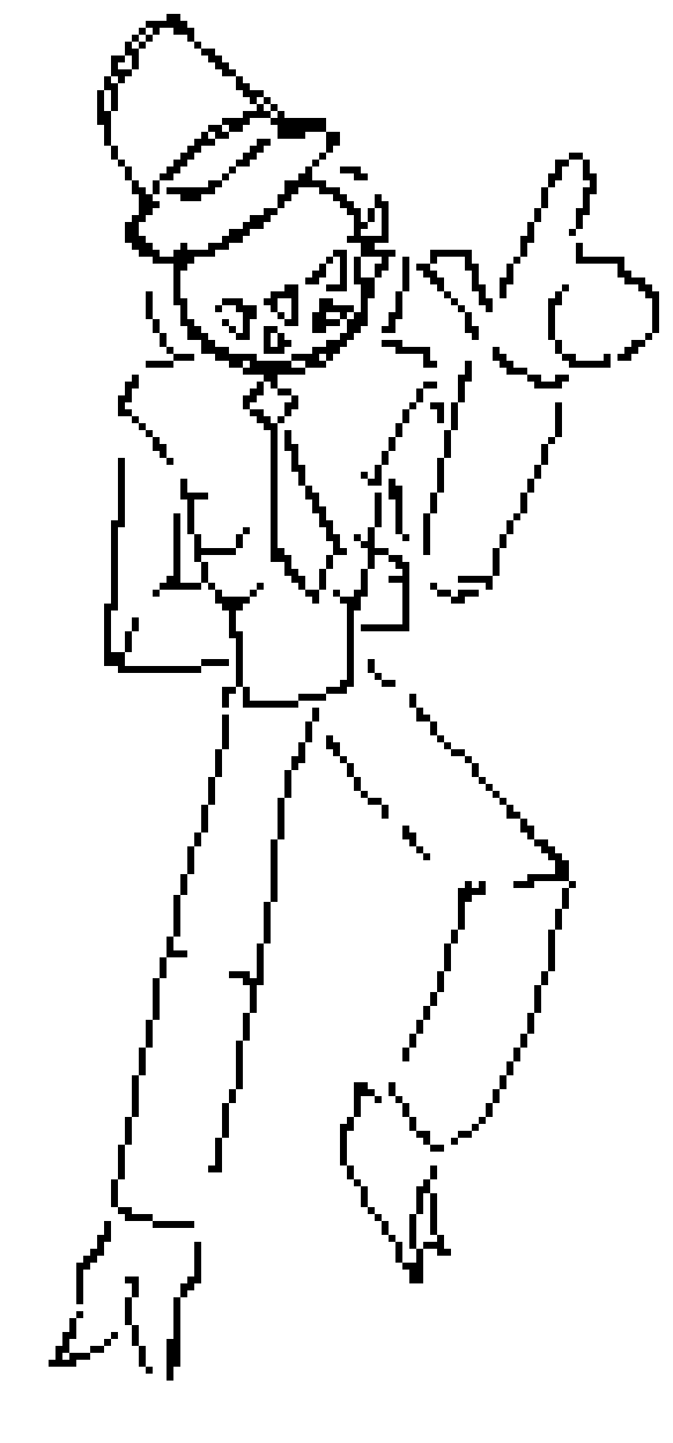 [98cc08] those arent shoes hes barefoot, i like to think his whole body including his fit is just his blackhole morphed around to look like a body :dumbahh: also hes got evil smile cause i cant draw the floating teeth smile without it looking weird or evil