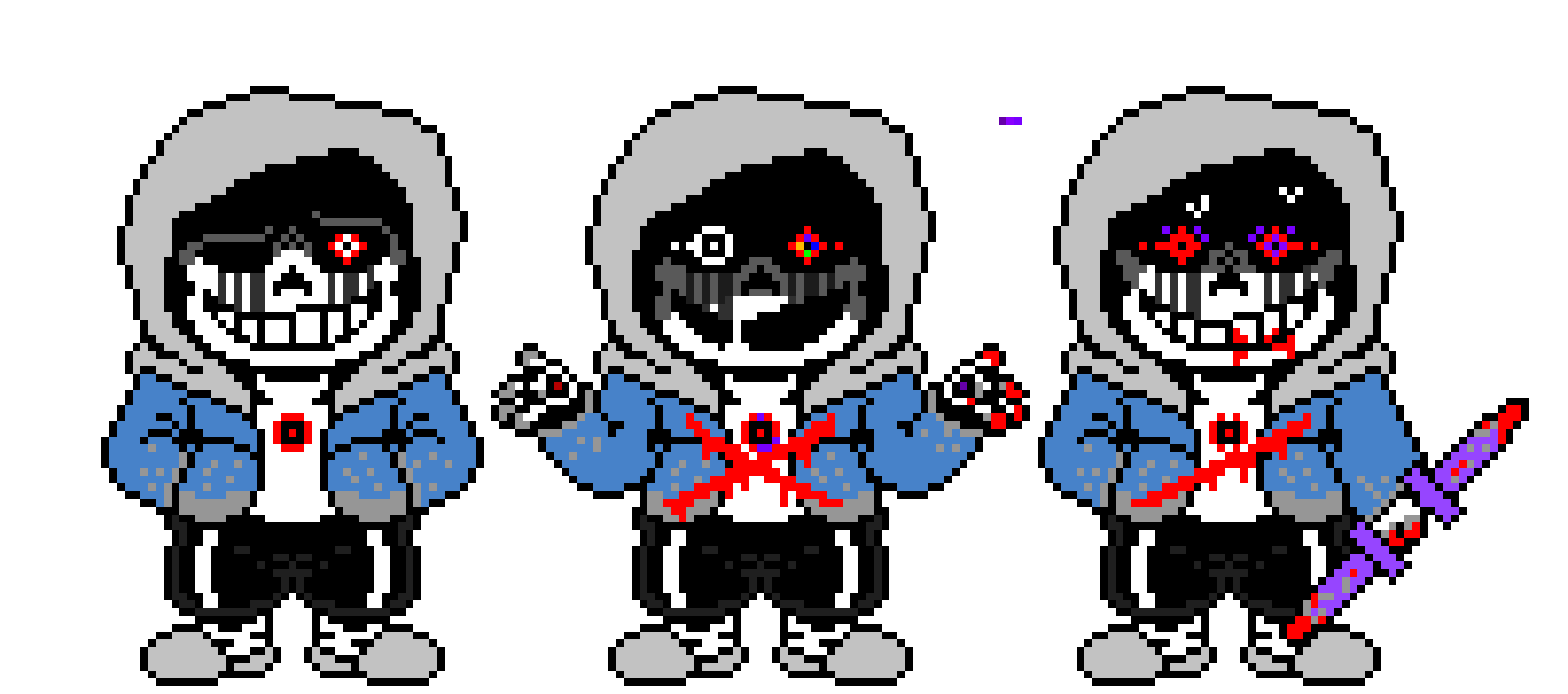 KillerDust Sans The Skeleton last breath Hardmode Battle Sprite. (V6)