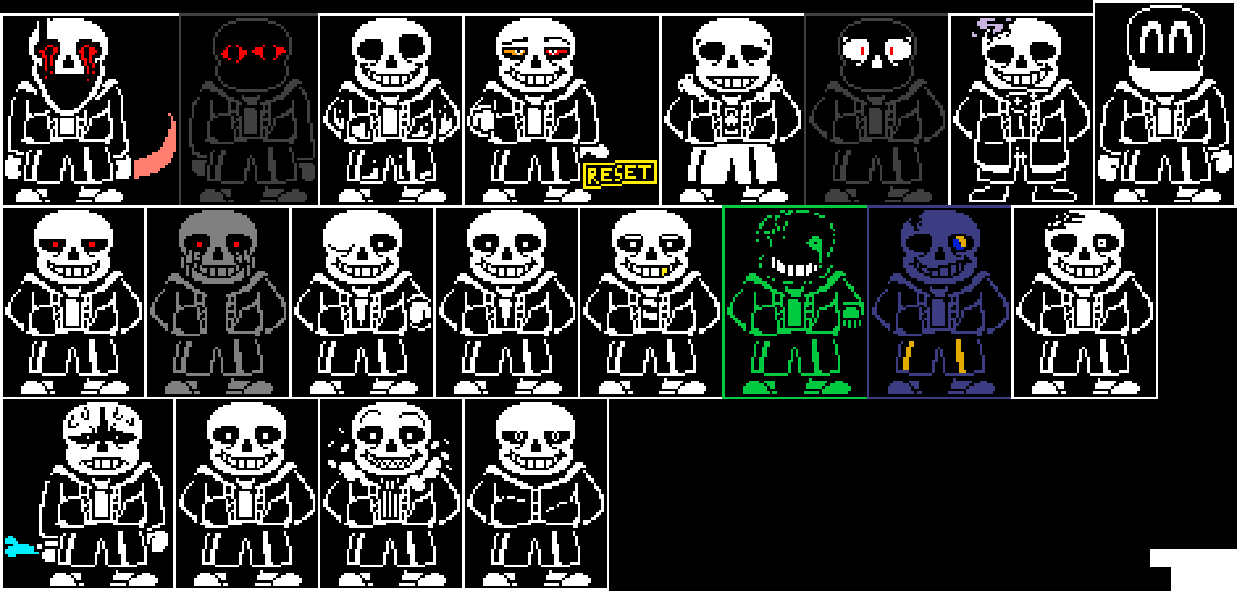 [daa6e6] 20 Sans AU's
