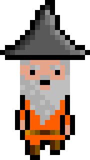 [bb0007] Pixel Wizard Orange Walking AniF2