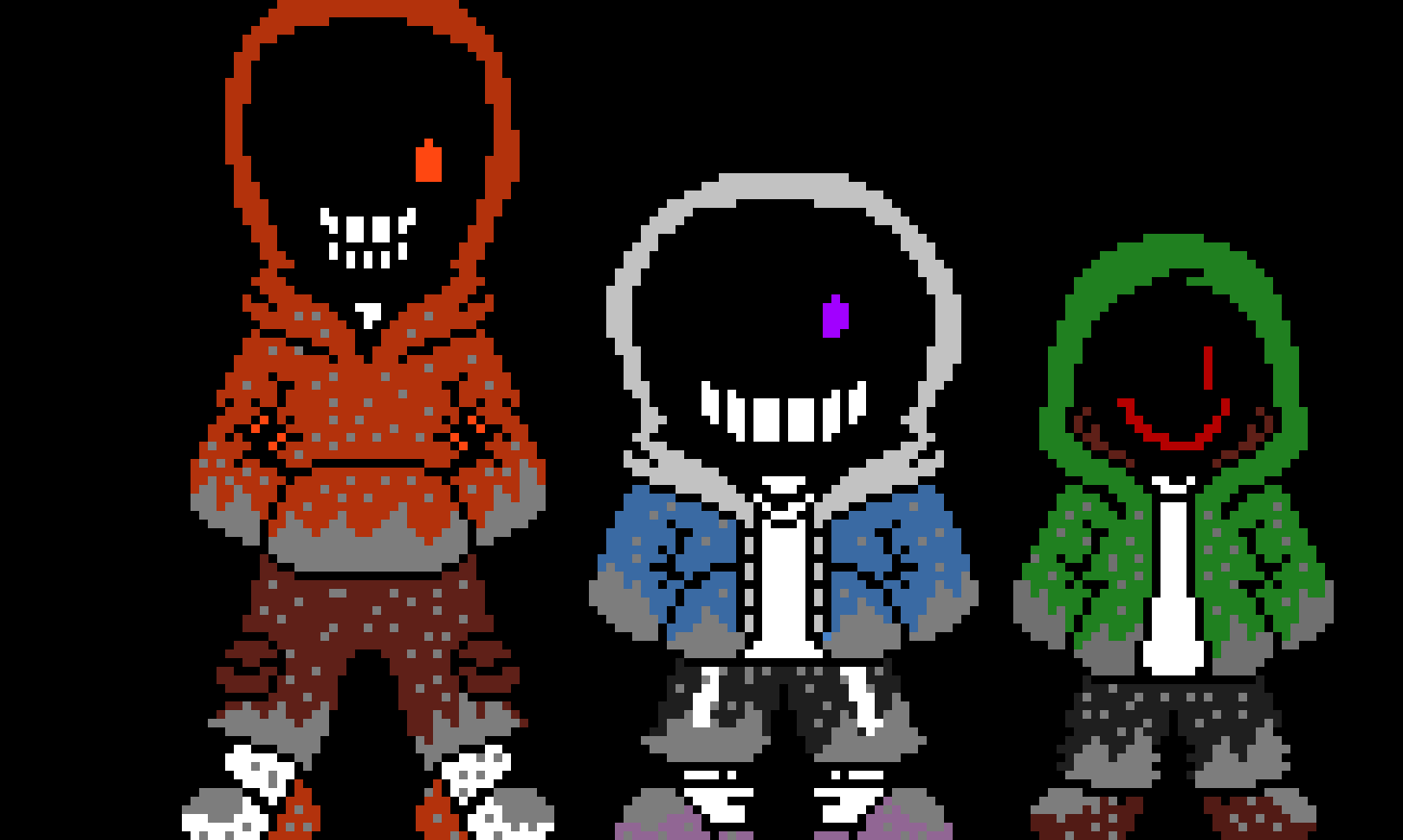 [fd2a07] DUSTDUST Trio Sans Papyrus and Chara