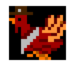 [1e4b43] 16x16 Pixel Frame Turkey