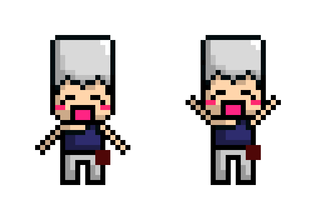 [0afb6f] danganronpa pixel sprite cheering base