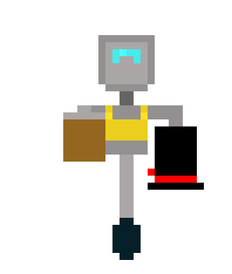 [c4cbe7] Robot with magic cap fliped