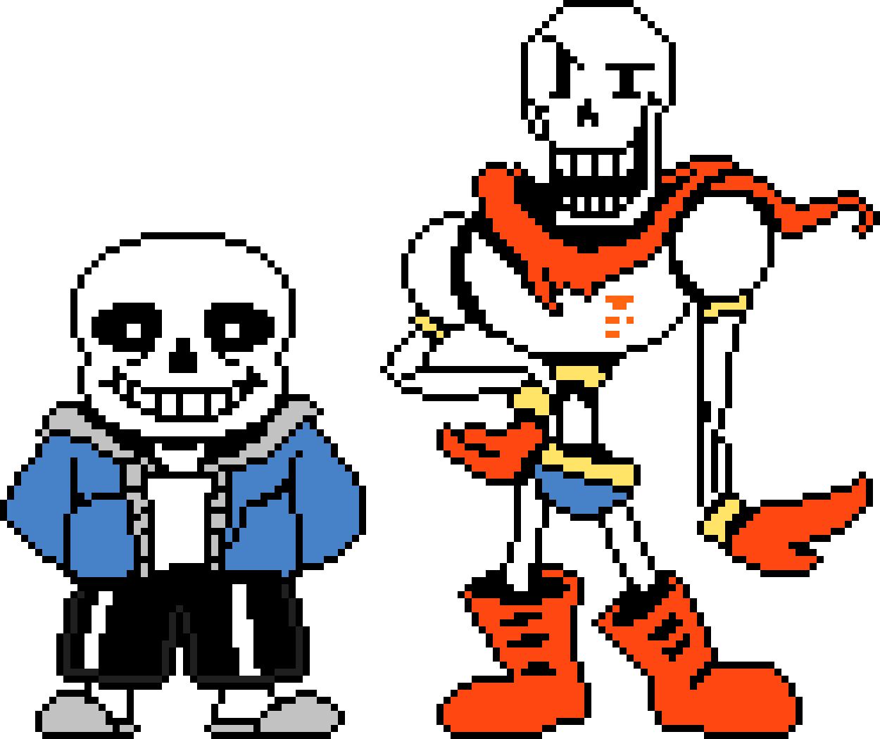 Undertale Sans and Papyrus The Skeletons.