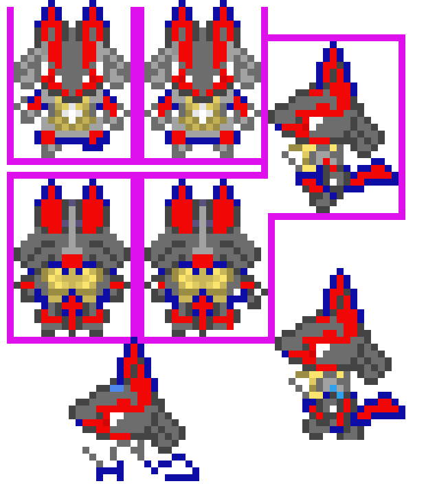 [038869] Lucario red overworld sprite down2