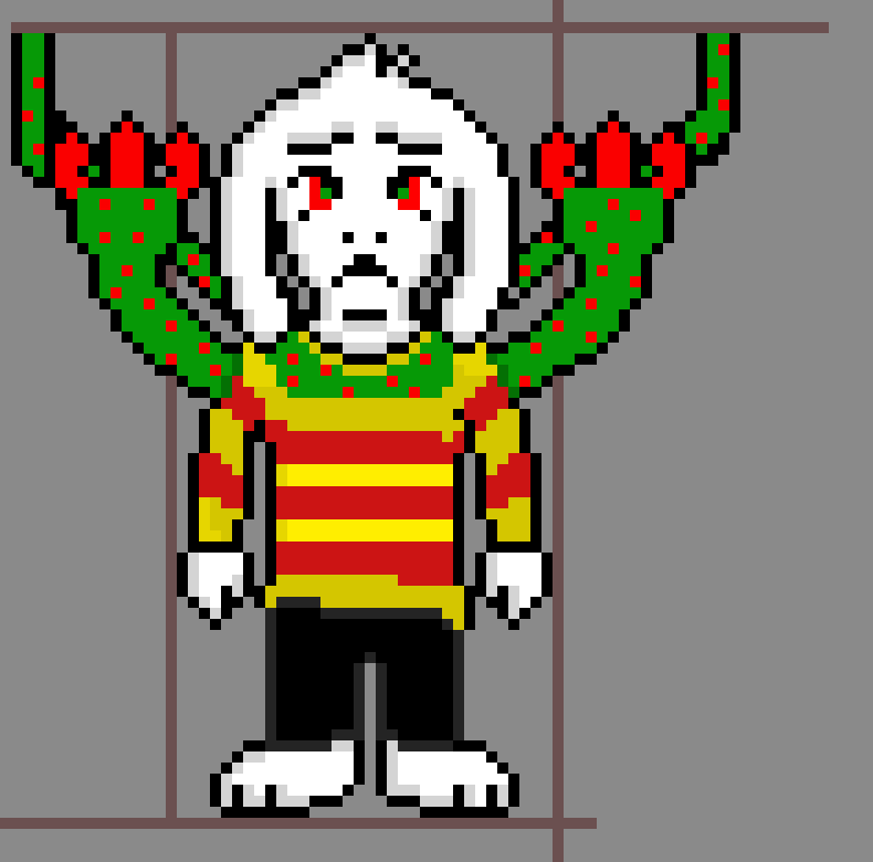 Undertale Colored Asriel Battle Sprite
