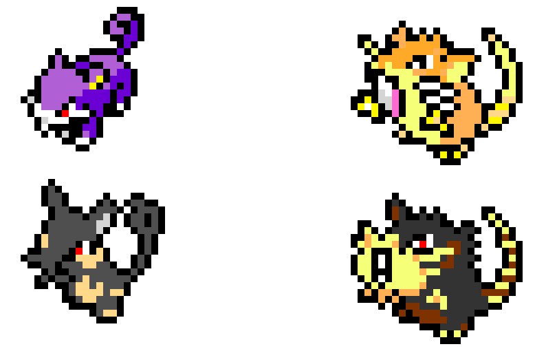 [393e5a] ratata line + reginal variant