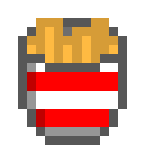 [0eb612] chicken-filled red cardboard bucket