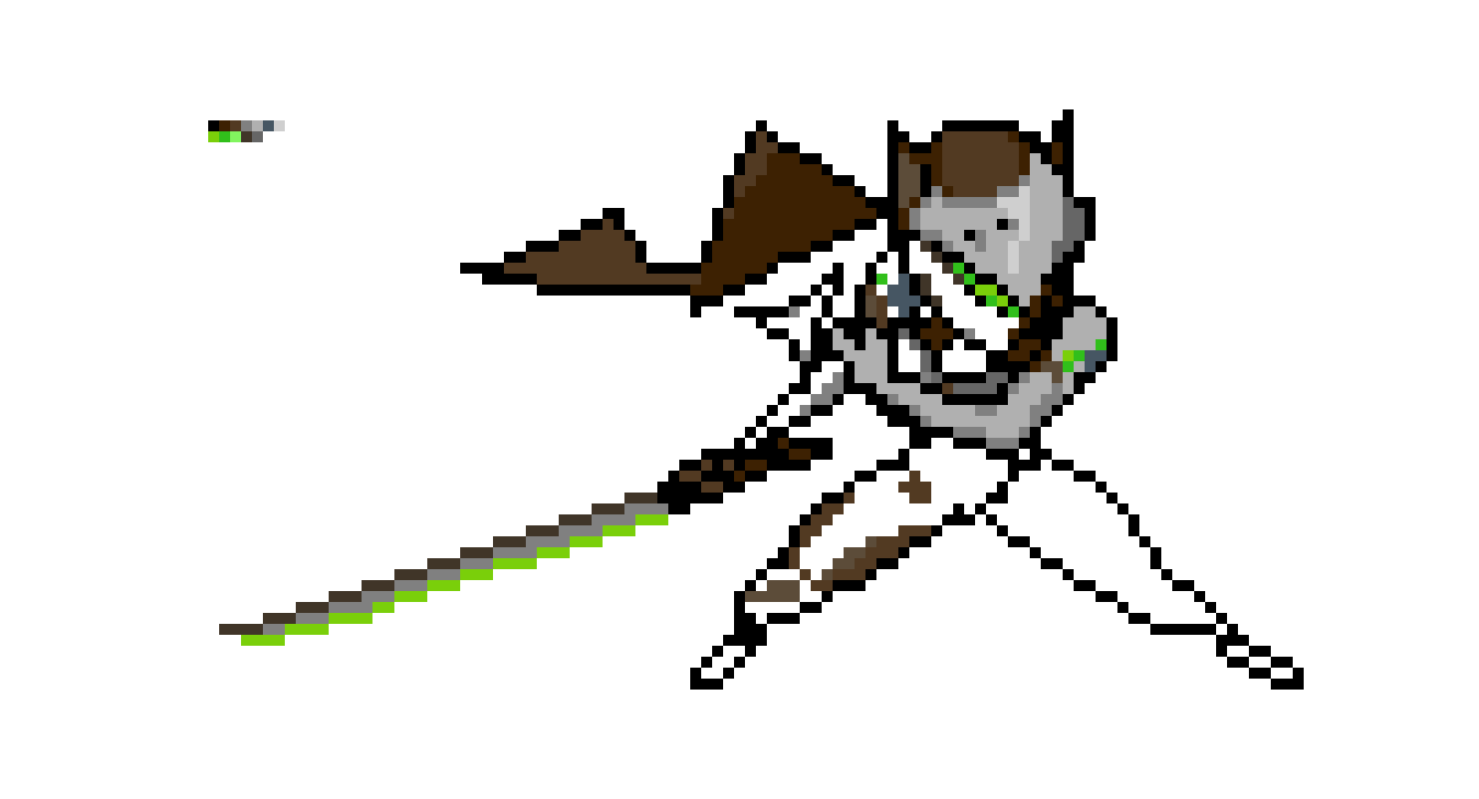Genji Pixel Spray Art
