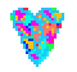 [2537c7] Leopard-print heart