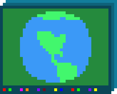 [9664c4] Computer with picture of Earth