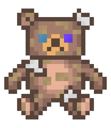 [3c4c66] Mismatched Teddy Bear
