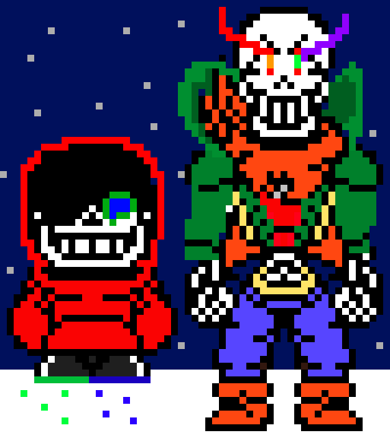 [9664c4] dustShrike! dustbelief papyrus and ghost sans