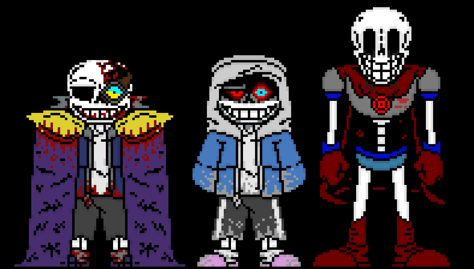 [57dac4] should'a probs mentioned that  i was going to use AU Naming Logic, DustTale, KillerSwap and HorrorShift