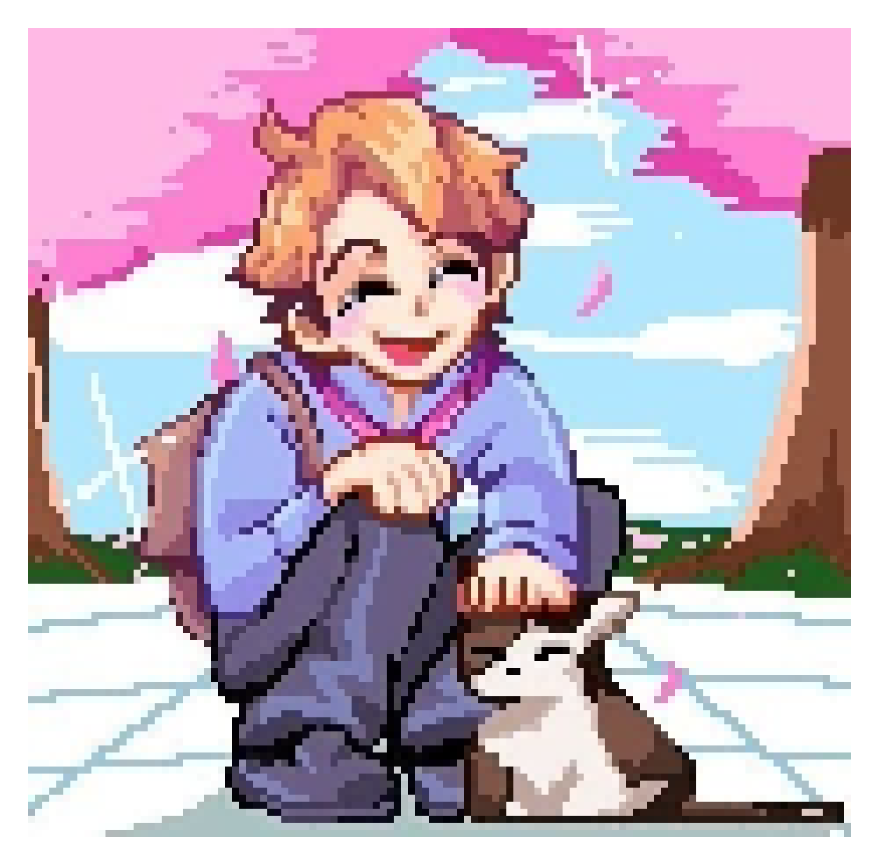 Senpai and cat